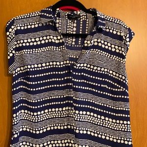 Small limited royal blue and white design shirt